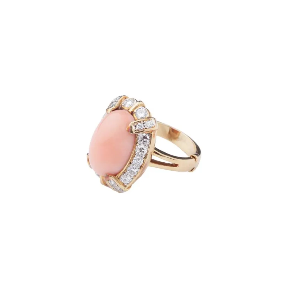 Vintage Coral Cabochon Ring , image 4