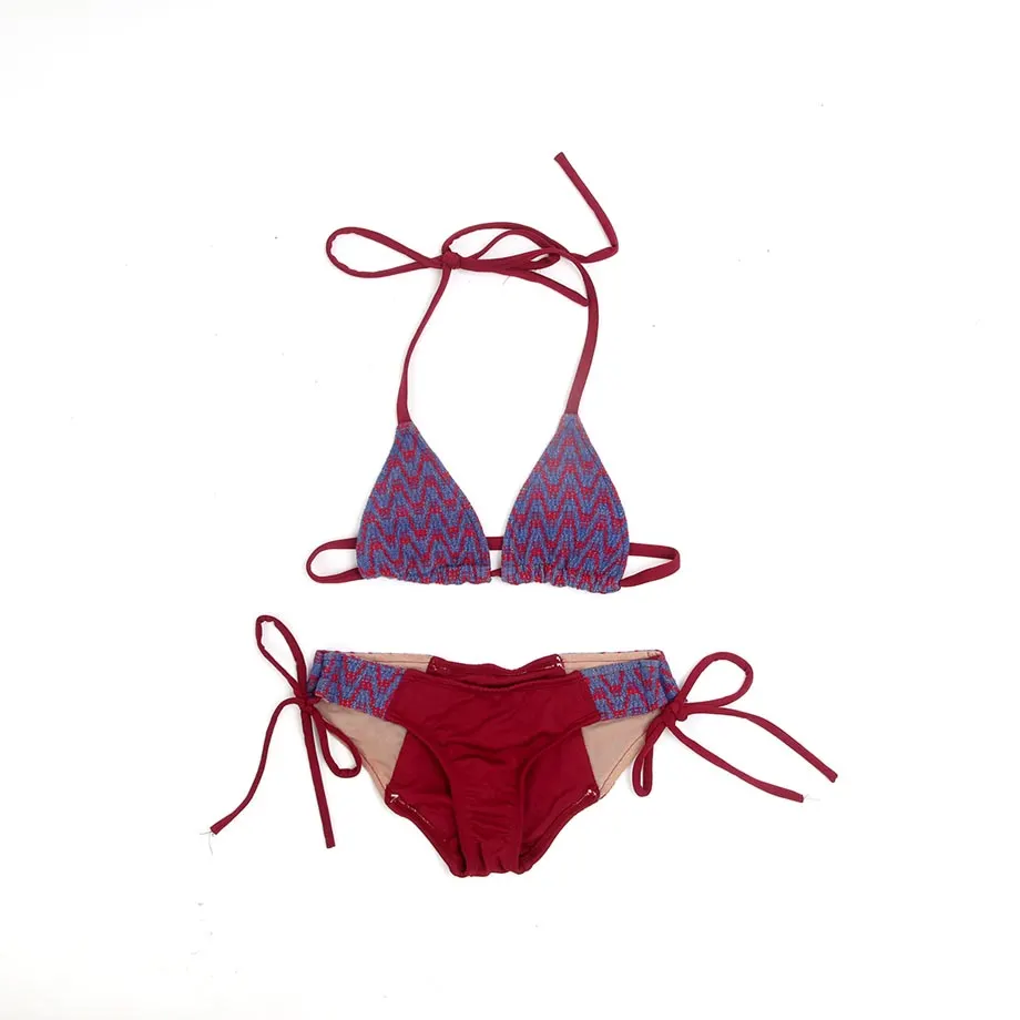 Swim / Resort Woven Swimwear bandeau + tie-style bottom, image 1
