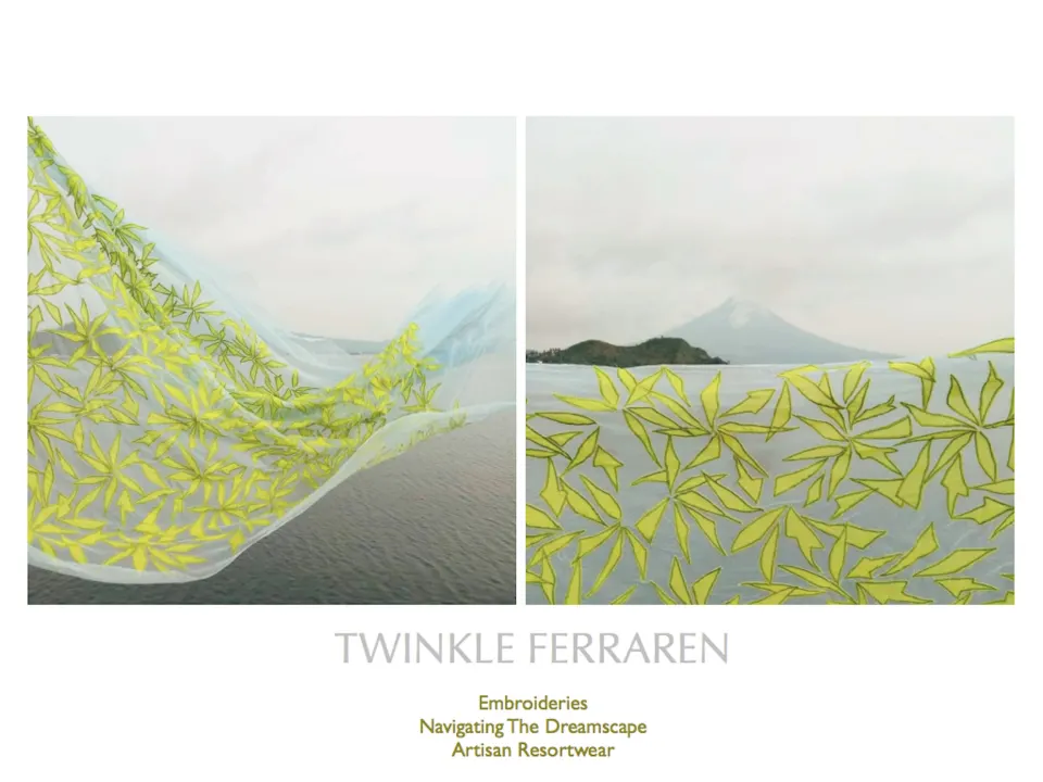 Navigating the Dreamscape / Petal Shadows Malong / Kaftan Textile / yellow, image 9