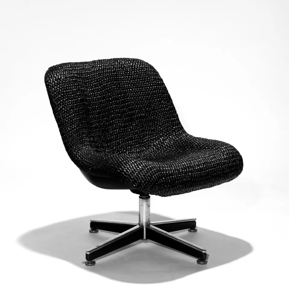 Handwoven Seat On Vintage Chair, image 2