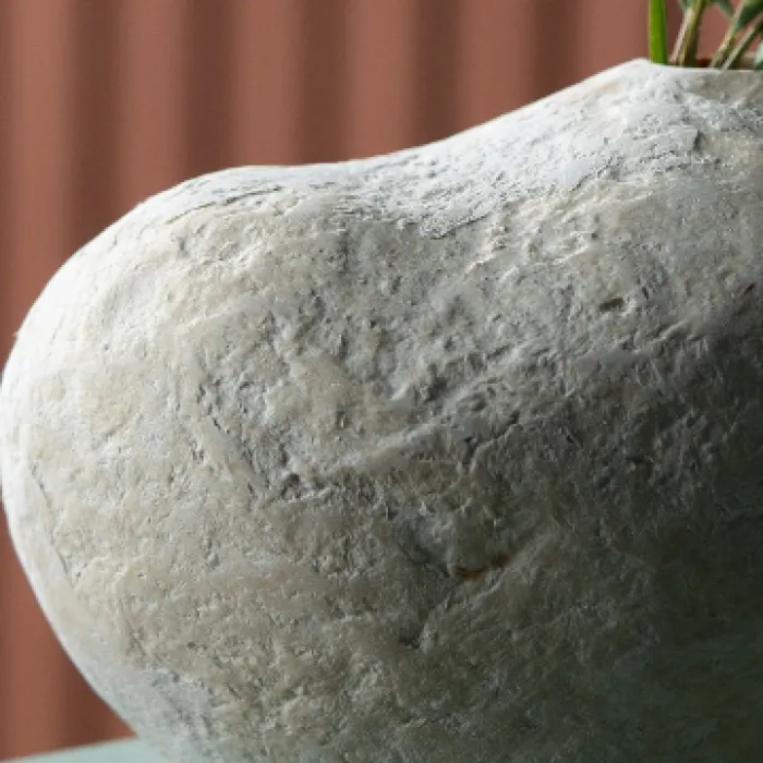  Paper Clay Stone Vase Natural, image 3