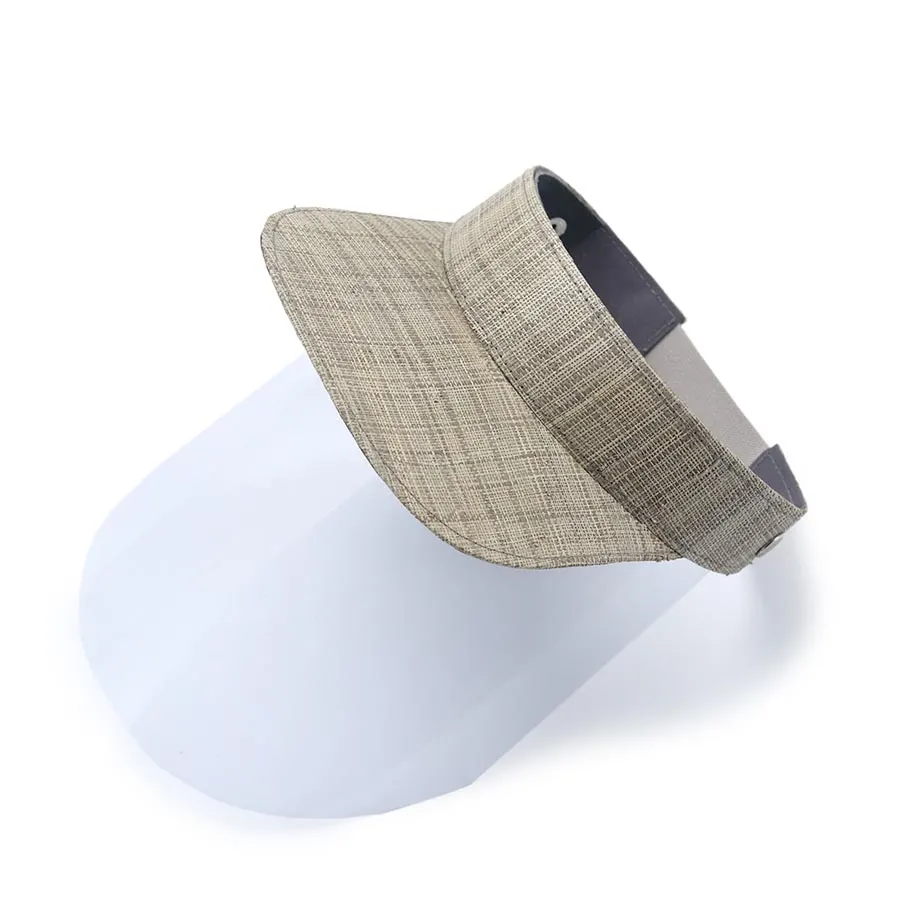 RAFFIA VISOR + FACE SHIELD (GRAY), image 2