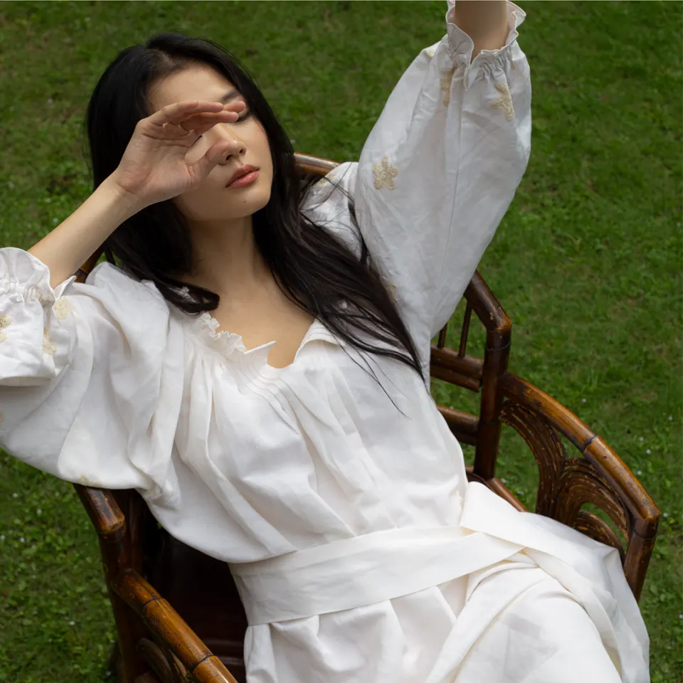 Ylang Ylang Dress in Cloud