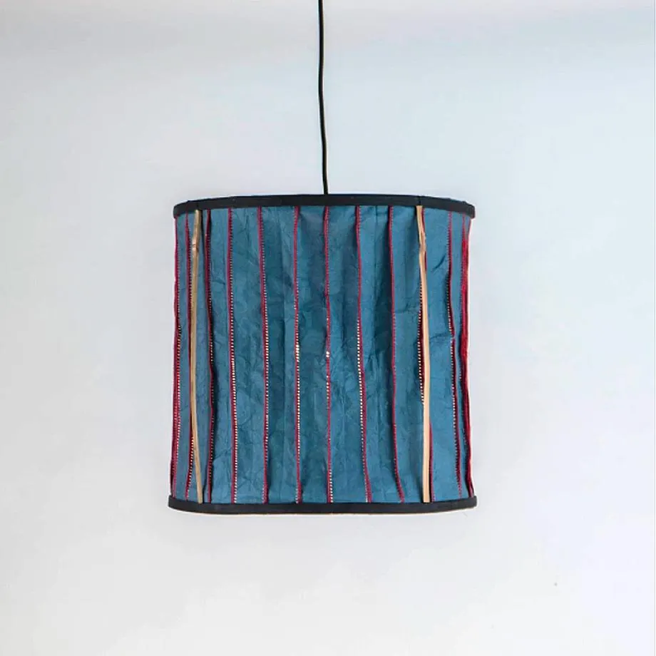 Stitched Washable Paper Lamps (Blue), image 1