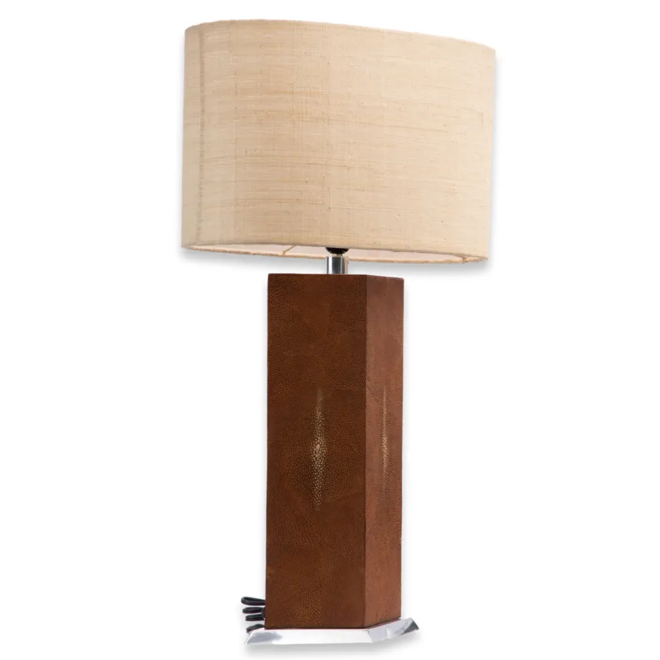Faux Shagreen Table Lamp, image 1