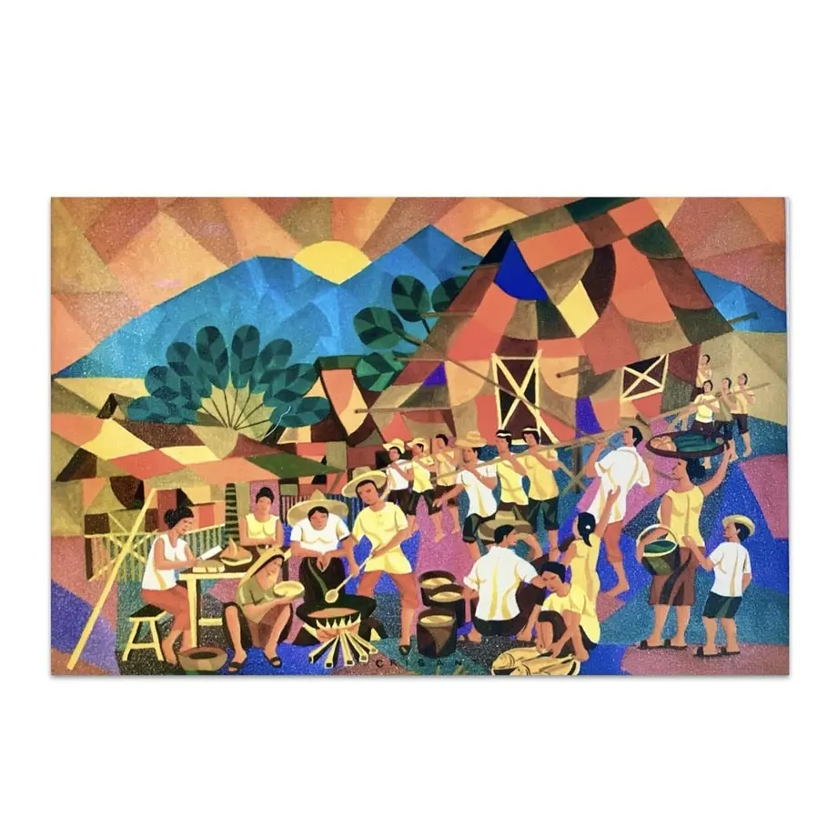 Set of 6 Town and Country Art Placemats by FV Adriano, image 3