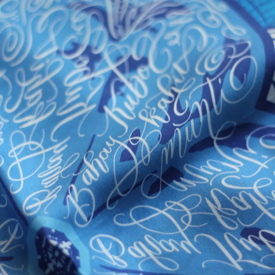 Bahay Kubo 90x90 Silk Scarf, image 4