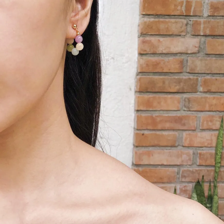 Stephanie Earrings in Semi-Precious Stones, image 1