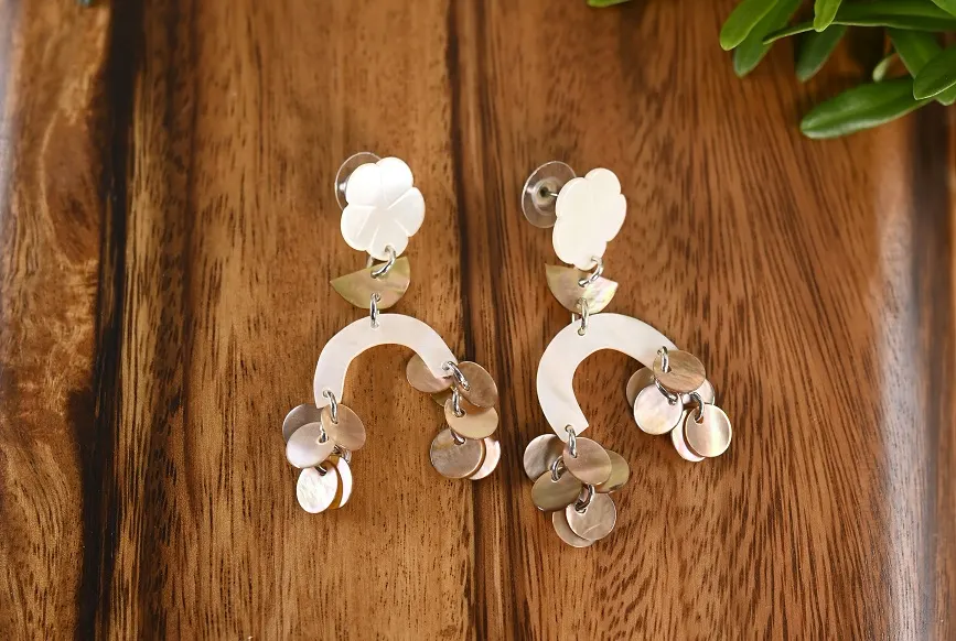 Flower Dangling Earrings, image 2