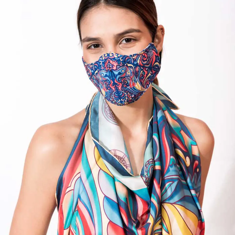 JIM Weaver Designs x Francis Libiran: Past and Present Scarf and Mask Set, image 2