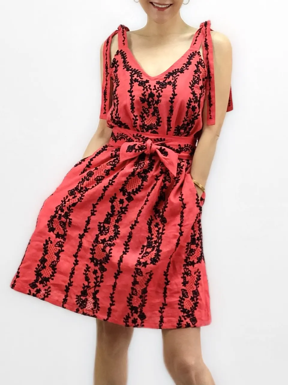 VERONICA Dress, Red, image 3