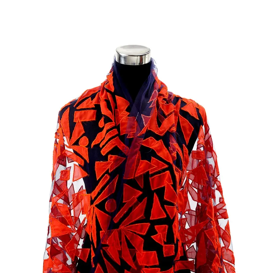 Navigating the Dreamscape / Petal Shadows Malong / Kaftan Textile / orange + purple, image 3