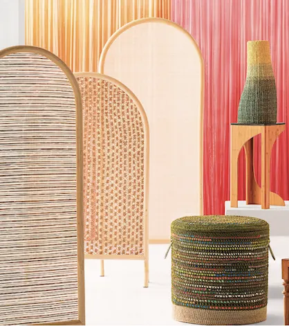 SHELMED Rattan & Abaca Partition, image 4