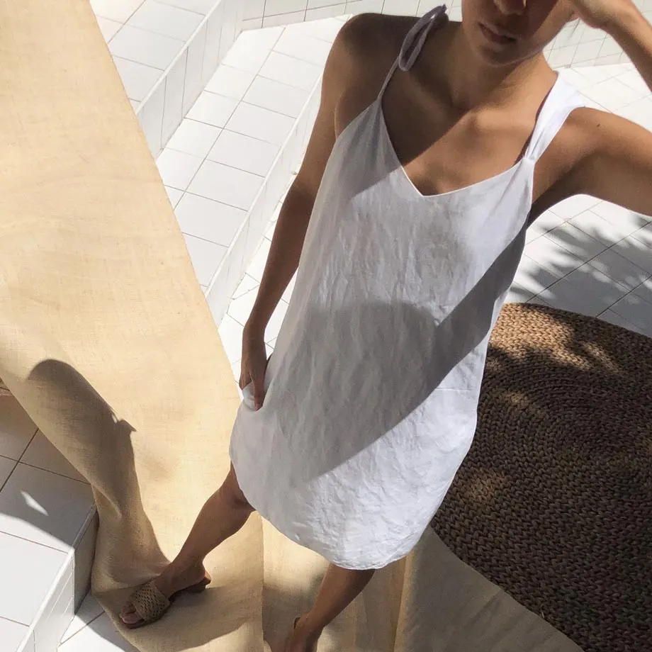 Kaya Mini Dress / White & Oat , image 5