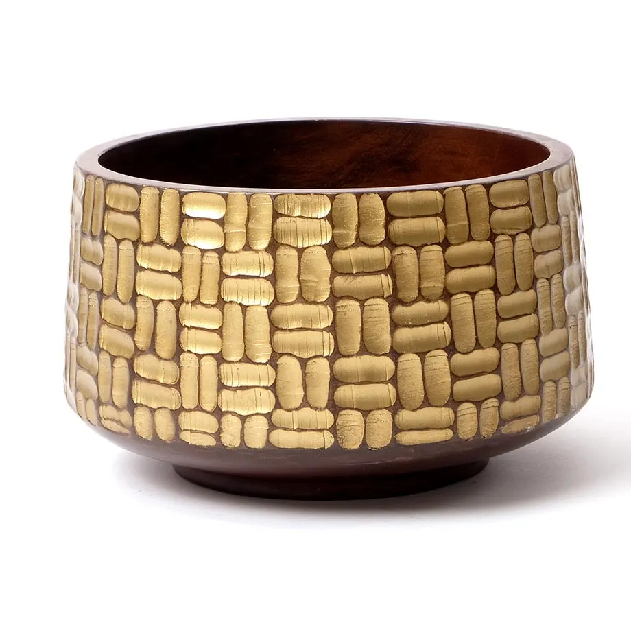 1017-124 Round bowl with gold design, image 4