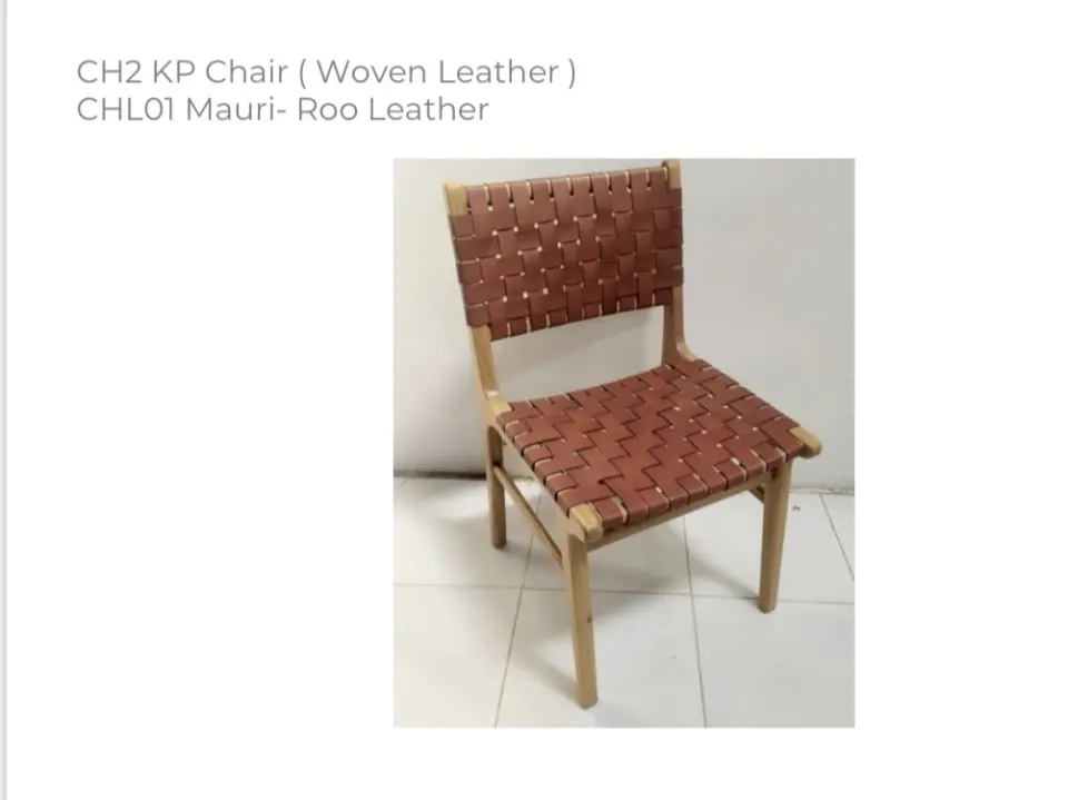 ELBA WOVEN LEATHER CHAIR