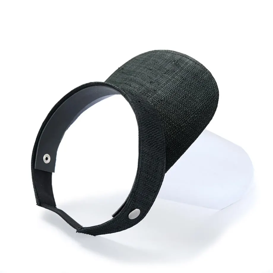 RAFFIA VISOR + FACE SHIELD (BLACK), image 3