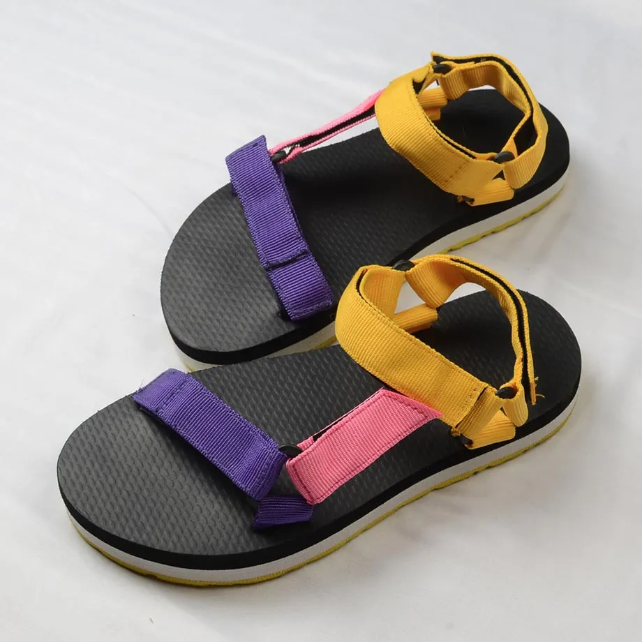 12mm Sporty Sandals in Tri-color (Pink), image 1