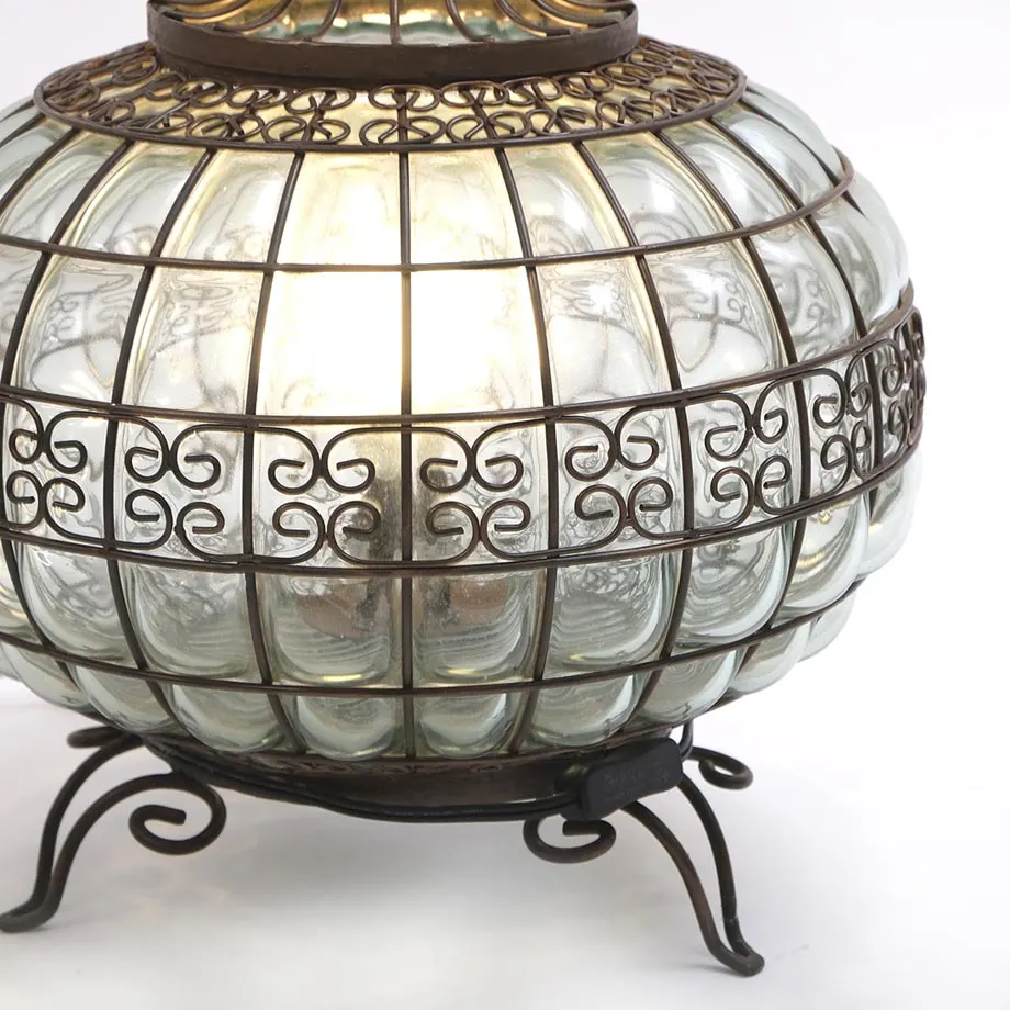 Antique Collection GLOBE SHAPED Blown Glass Table/Floor Lamp (XL), image 1