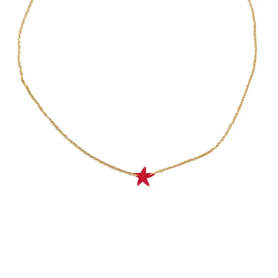 Una Santan Necklace in Red