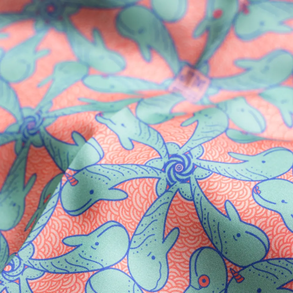 Whale of a Time Silk Pocket Square/Scarf, image 2