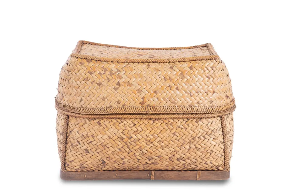 Tampipi (Antique Handwoven Rattan Chestbox with Cover), image 1