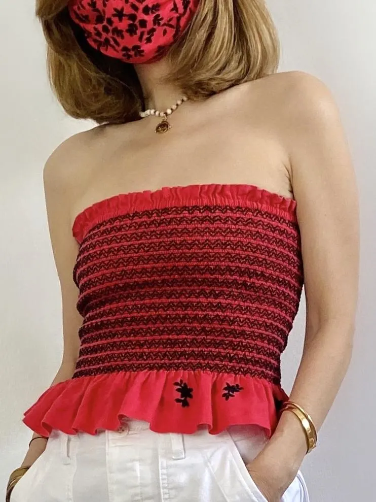 NADIA TUBE TOP, Red, image 1