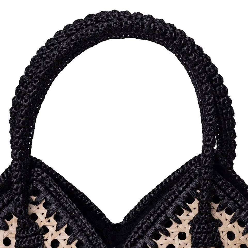 Straw Handbag with Solihiya Design, image 4