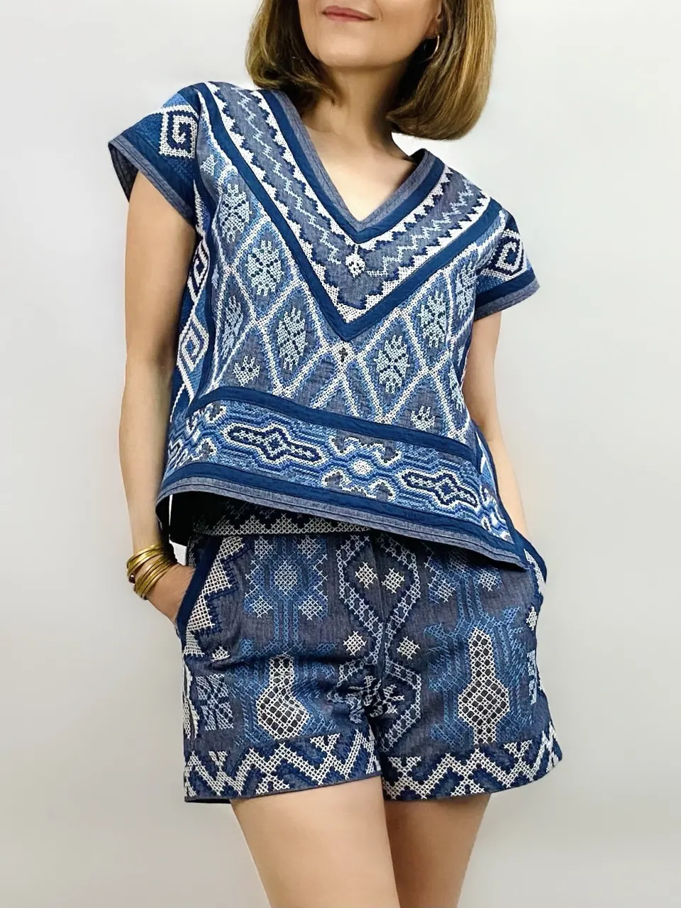 KATYA TOP, Chamb Blue, image 1
