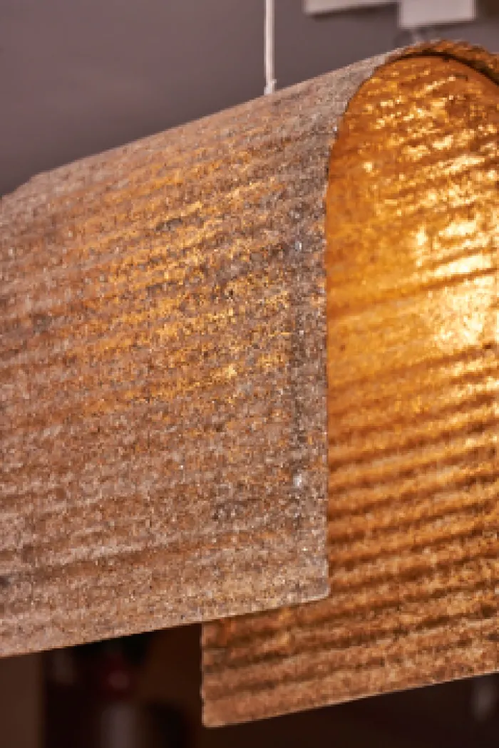FLUTED CAPIZ HANGING LAMP (SMALL FULL ARC), image 3