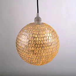 Ball Capiz Laminated Hanging Lamp , image 3