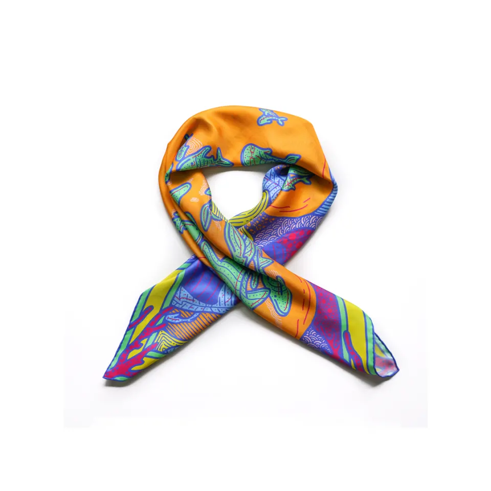 Butanding 90x90 Silk Scarf, image 2
