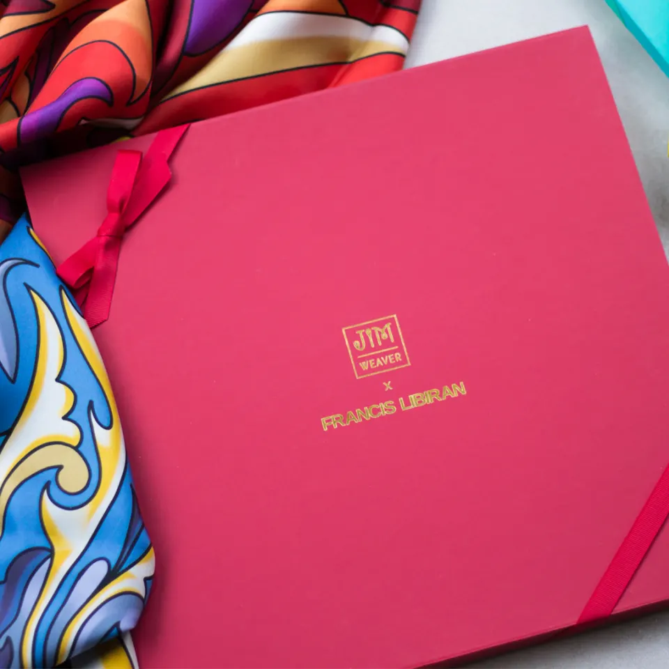 JIM Weaver Designs x Francis Libiran: Fire and Ice Scarf and Mask Set, image 4