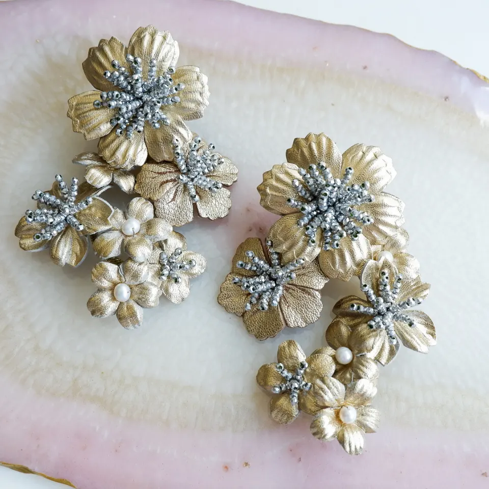 Somaya C earrings gold, image 1