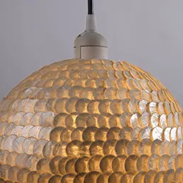 Ball Capiz Laminated Hanging Lamp , image 4