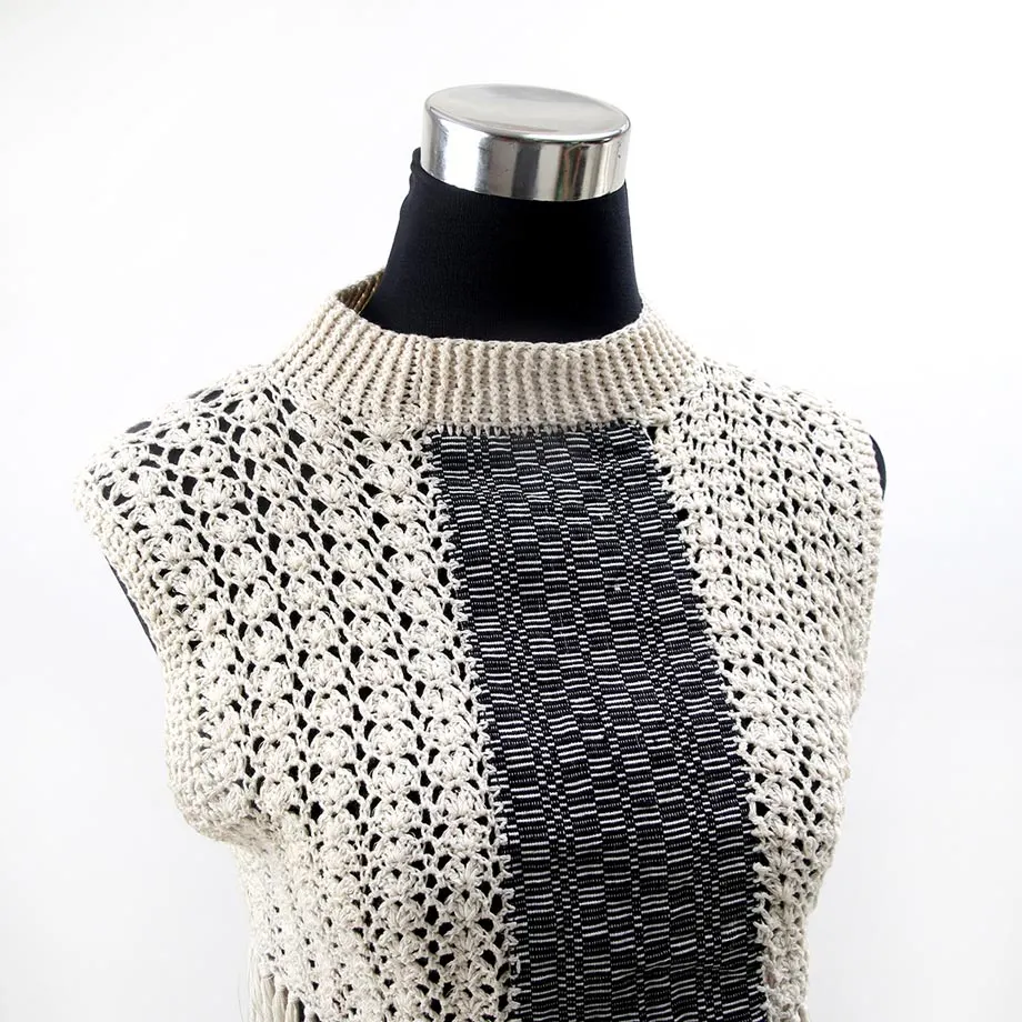 Wovenwear Remix / 100% Philippine Cotton crochet mix w/ Abra inabel textile, image 4
