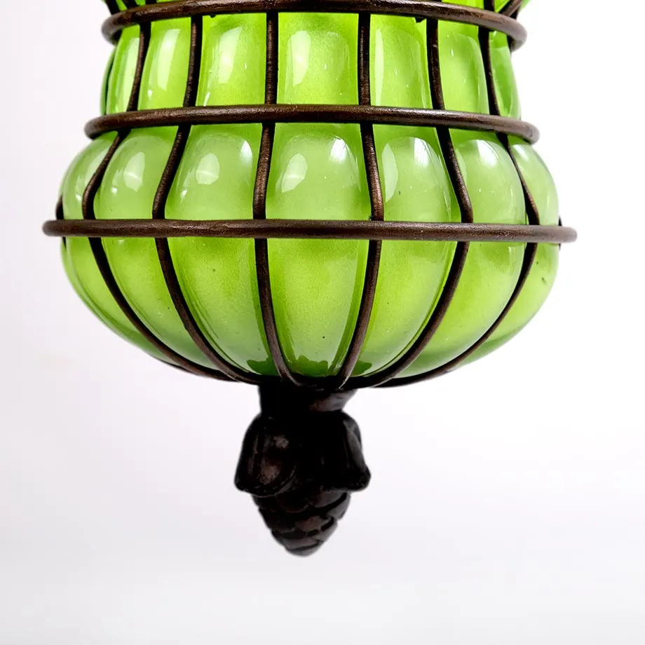  Pineapple Inspired Blown Glass Hanging Lamp , image 2