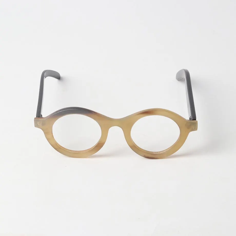 Round Shaped Albino Horn Eyeglasses, image 2