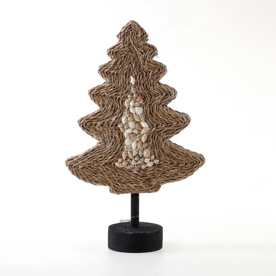 13”H Shape Rope tree with shell, image 1