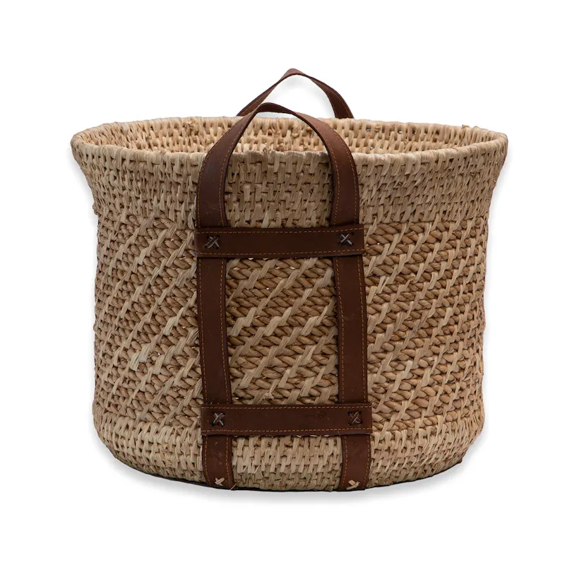 Lampakanay Basket w/ Leather Handle, image 3