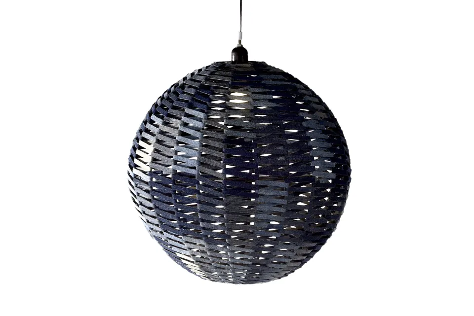Denim Round Hanging Light A, image 1