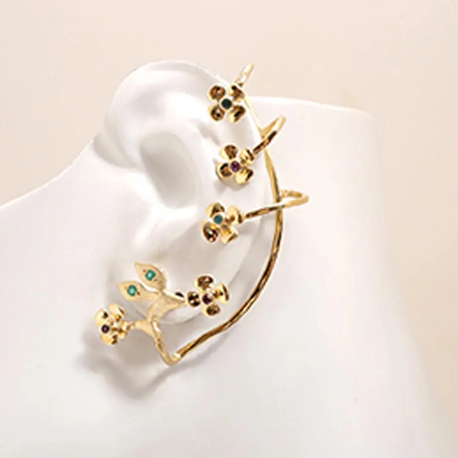 Small Flowers Ear Cuff, image 3