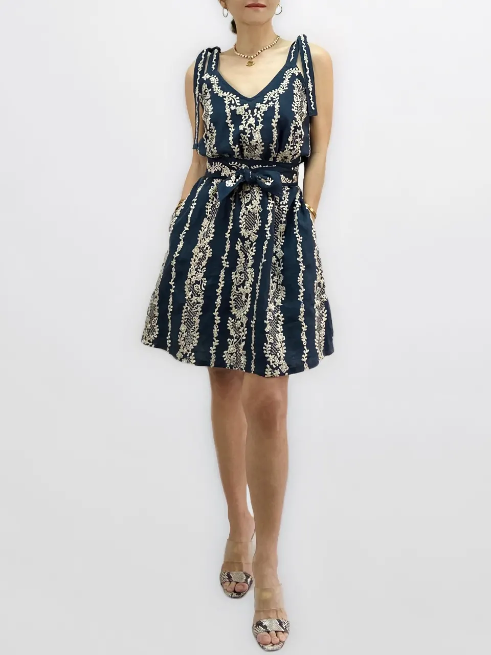 VERONICA Dress, Navy, image 2