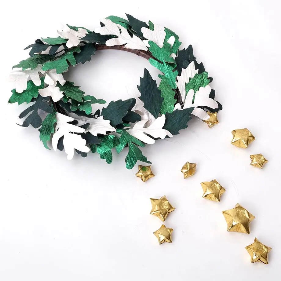 Falling star oak leaf Wreath (D24MF19-DEV62-10.5), image 2