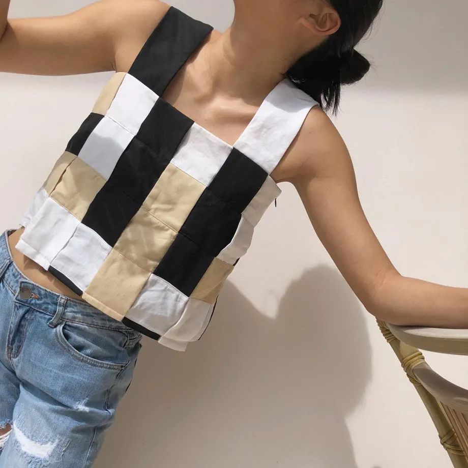 Rafa Top / Black, Oat, & White, image 1