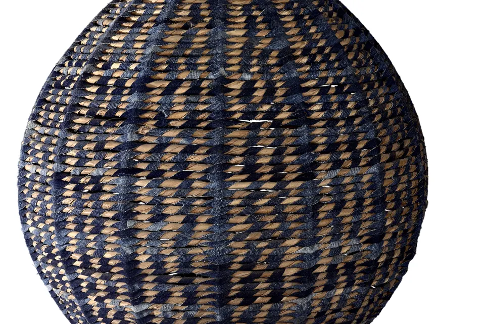 Denim Round Hanging Light B, image 3