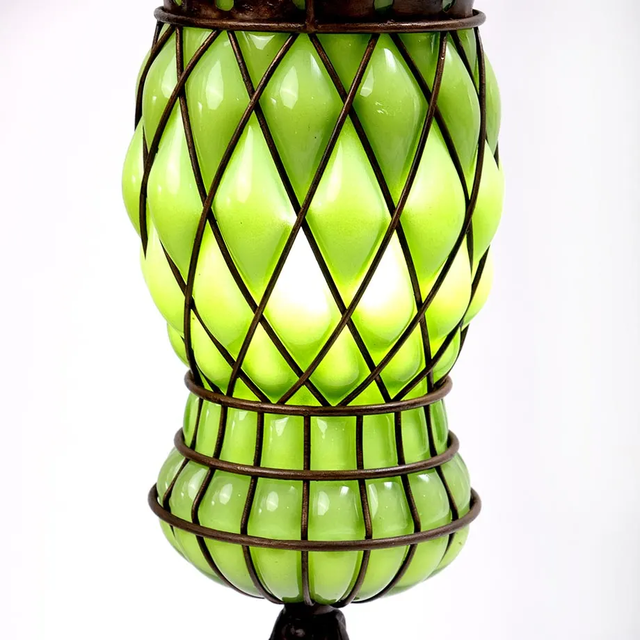 Pineapple Inspired Blown Glass Hanging Lamp , image 5