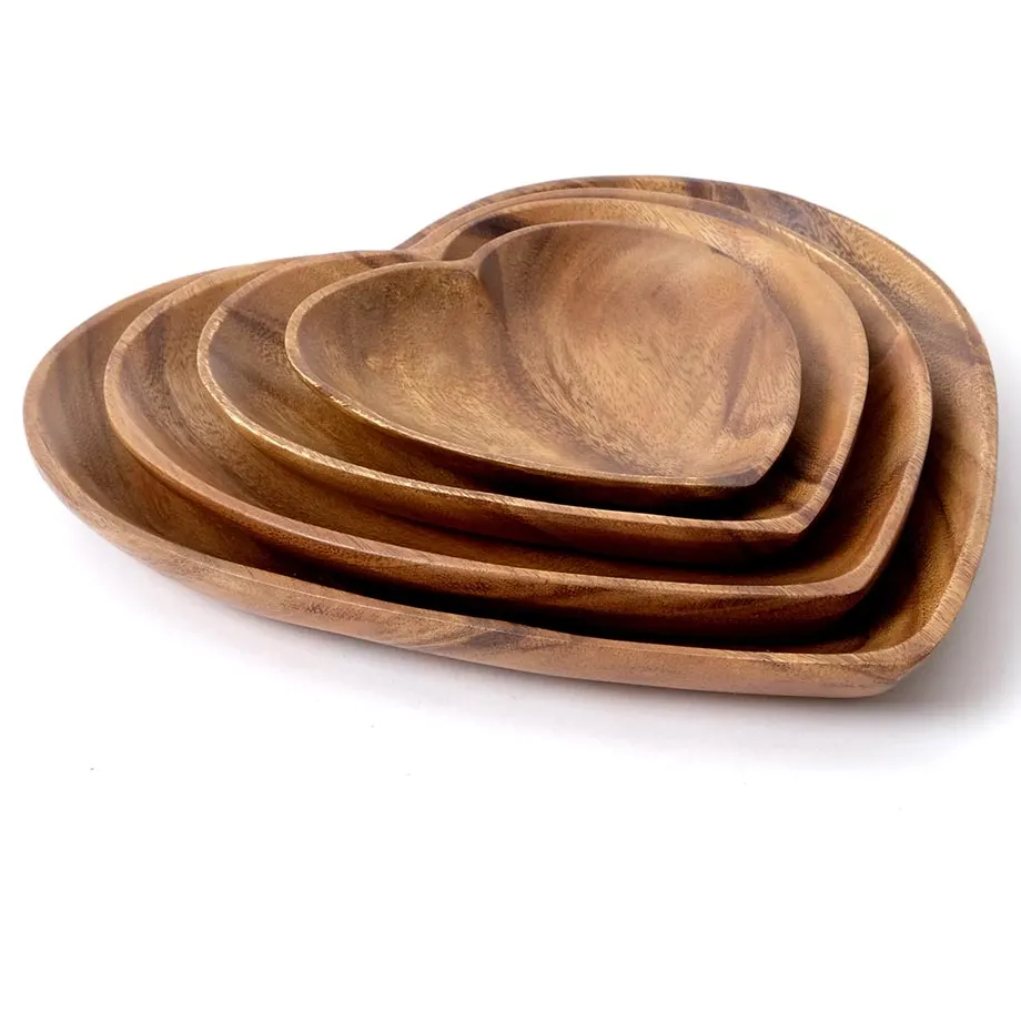 Acacia Heart Shape Tray (MF-022), image 1