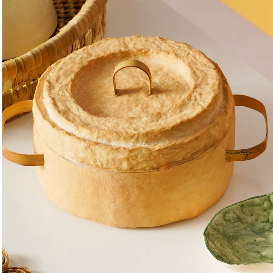 Natural Paper Clay Storage with Cover (Small), image 3