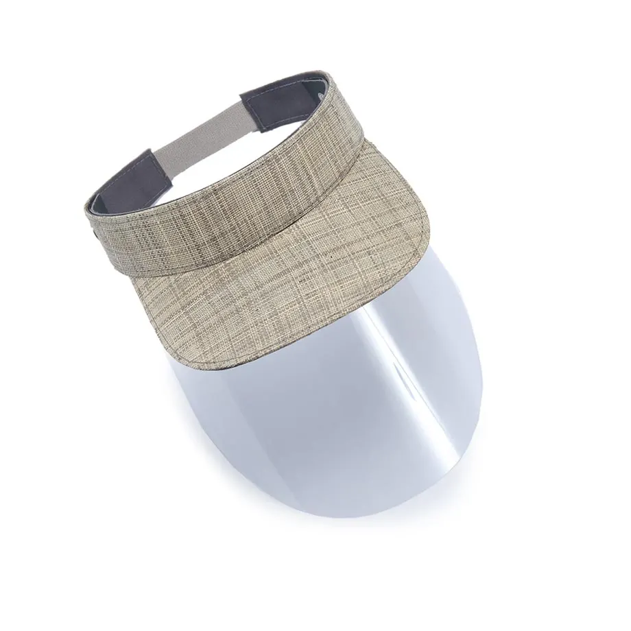 RAFFIA VISOR + FACE SHIELD (GRAY), image 4